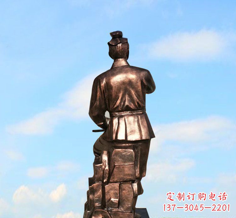 广州古代名人鲁班铜雕 (2)