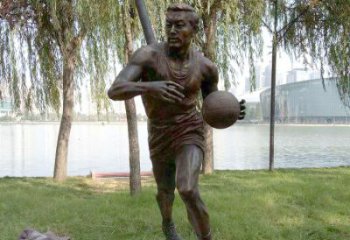 广州公园打篮球人物铜雕塑