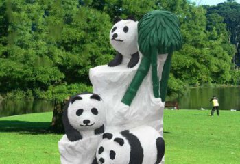 广州公园大熊猫雕塑
