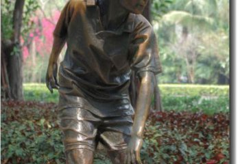 广州产品名称青春活力的男孩铜雕