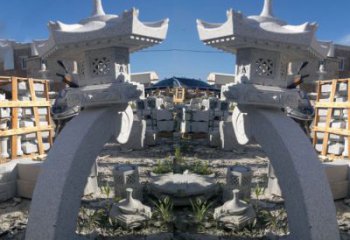 广州精美大理石镂空石灯雕塑