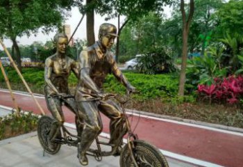 广州集休闲、健身、艺术於一体的自行车雕塑