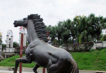 广州中领雕塑：打造公园马动物铜雕