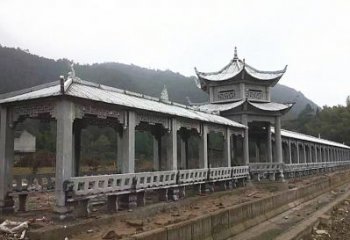 广州中领雕塑定制精美的公园石雕亭子长廊