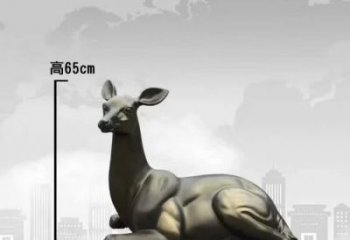 广州中领雕塑精美铜雕鹿