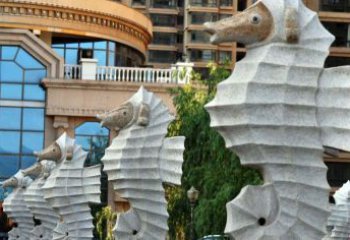广州艺术级小区喷水马雕塑