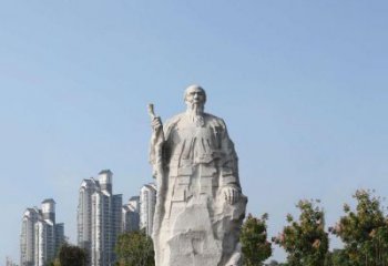 广州具有历史意义的画家齐白石汉白玉雕像