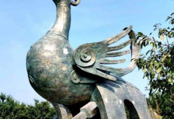 广州公园园林朱雀铜雕景观雕塑