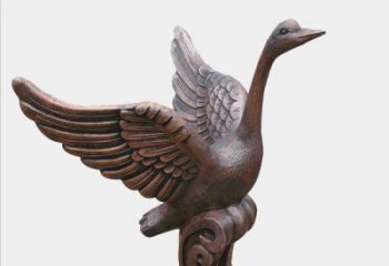 广州中领雕塑铸造完美的天鹅铜雕