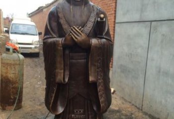 广州孔子铜雕，传承古代文化的象征；