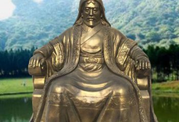 广州中领雕塑致敬成吉思汗铜雕
