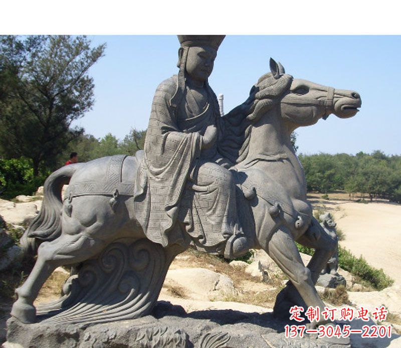 广州中领雕塑：古代人物唐僧骑马雕塑