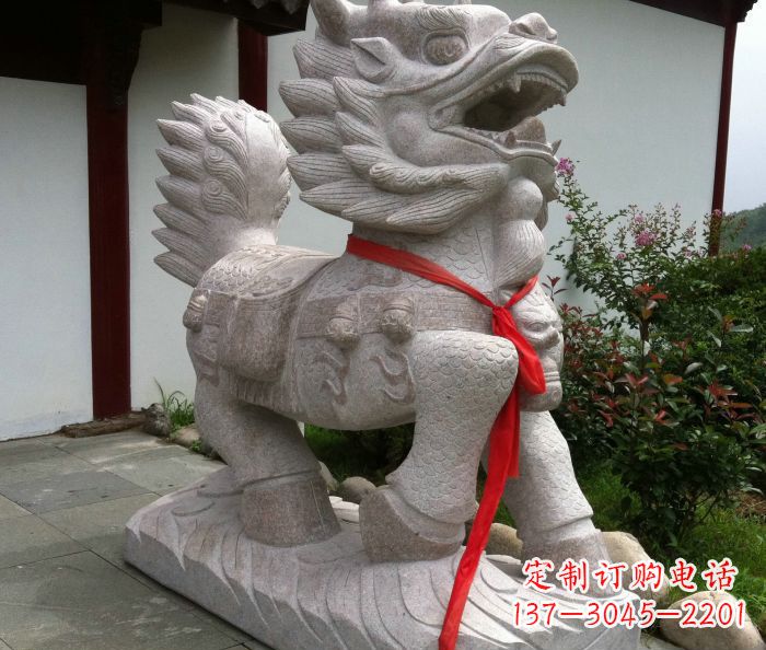 广州古典神麒麟石雕,令人叹为观止的精美艺术