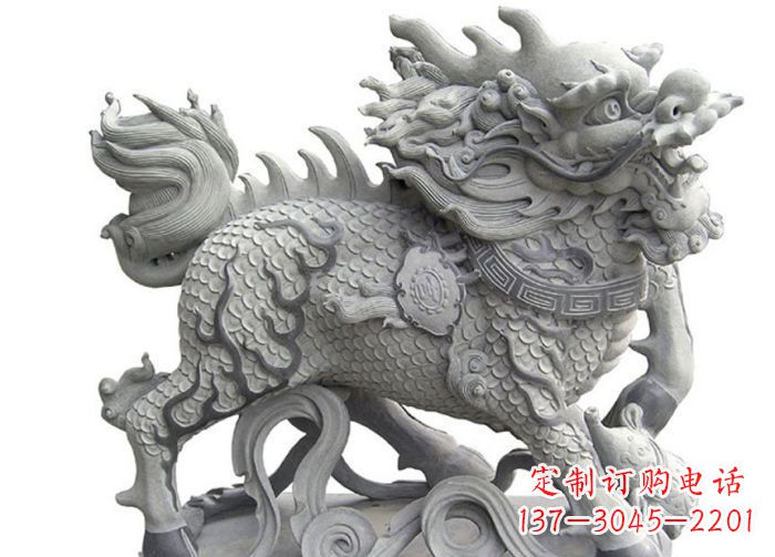 广州中领雕塑|精美古典麒麟雕塑