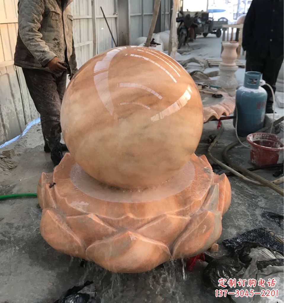 广州观音风水球定制雕塑