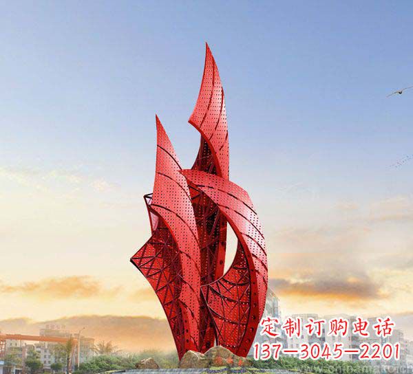 广州不锈钢抽象船帆雕塑