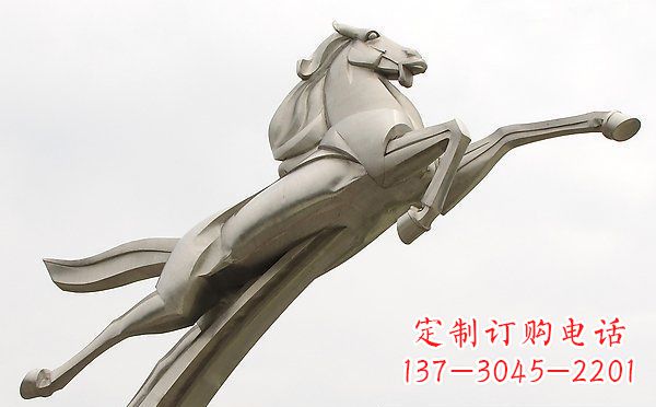广州精美不锈钢一马当先雕塑