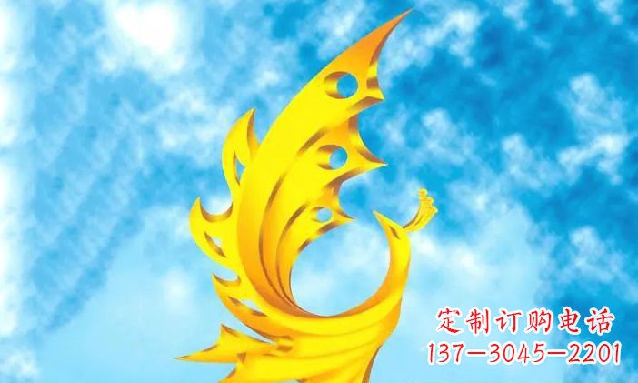 广州中领雕塑-不锈钢凤凰雕塑