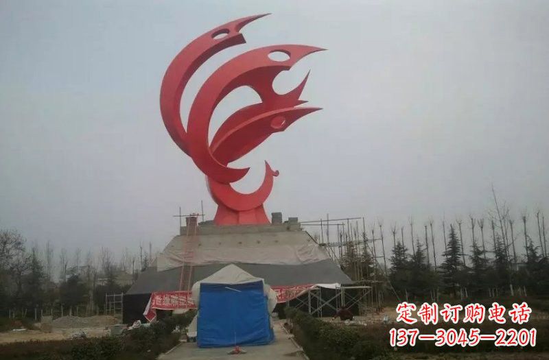 广州优雅精致的不锈钢凤凰雕塑