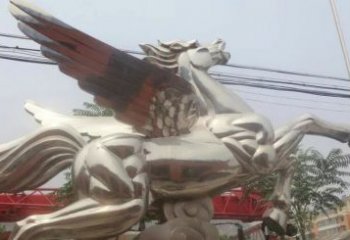 广州流畅优美的不锈钢飞马雕塑