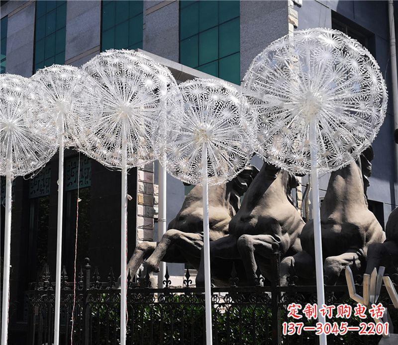 广州广场不锈钢蒲公英雕塑 