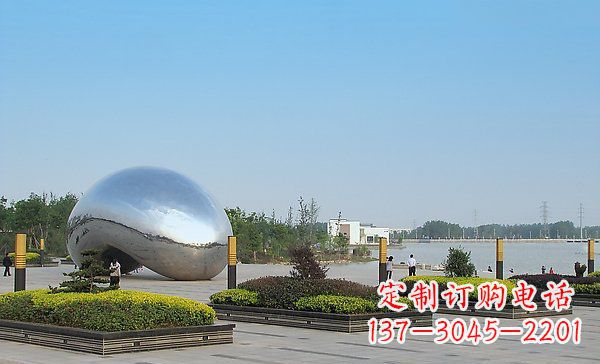 广州华丽而唯美的不锈钢水滴雕塑
