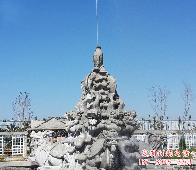 广州令人称羡的广场龙龟喷泉石雕
