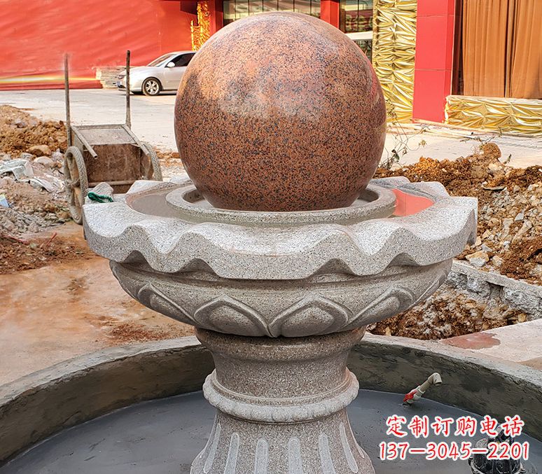 广州精美喷泉石雕塑,点缀室外美感