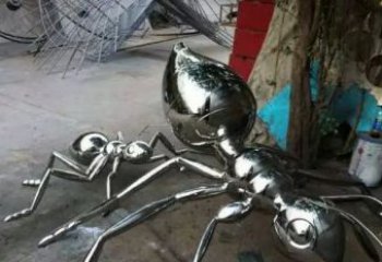 广州中领雕塑|不锈钢蚂蚁雕塑