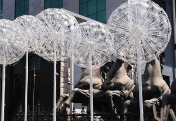 广州广场不锈钢蒲公英雕塑 