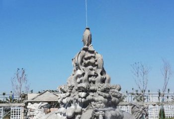 广州令人称羡的广场龙龟喷泉石雕