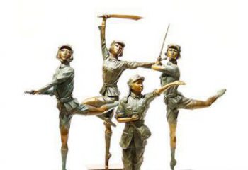 广州广场女红军人物铜雕