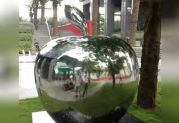 广州广场苹果不锈钢雕塑