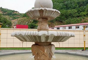广州中领雕塑海螺石雕喷泉精致装点室外空间