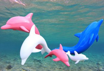 广州海豚玻璃钢彩绘雕塑–彰显唯美与深情