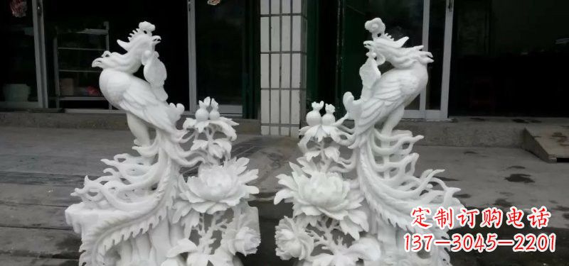 广州中领雕塑汉白玉凤凰雕塑