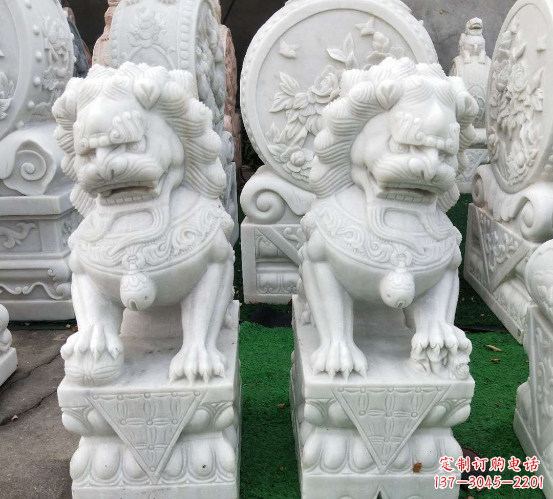 广州汉白玉故宫制作狮子雕塑