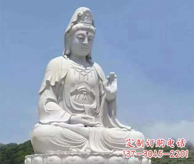 广州精致汉白玉观音雕塑