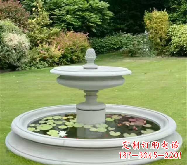广州汉白玉双层喷泉雕塑