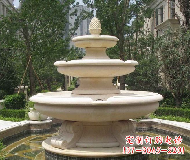 广州户外多层喷泉石雕 (3)