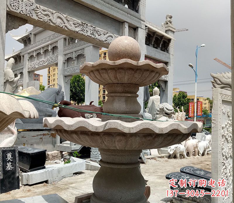 广州户外多层喷泉石雕 (4)