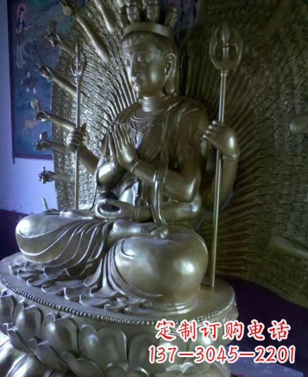 广州中领雕塑:高质量黄铜佛像雕塑