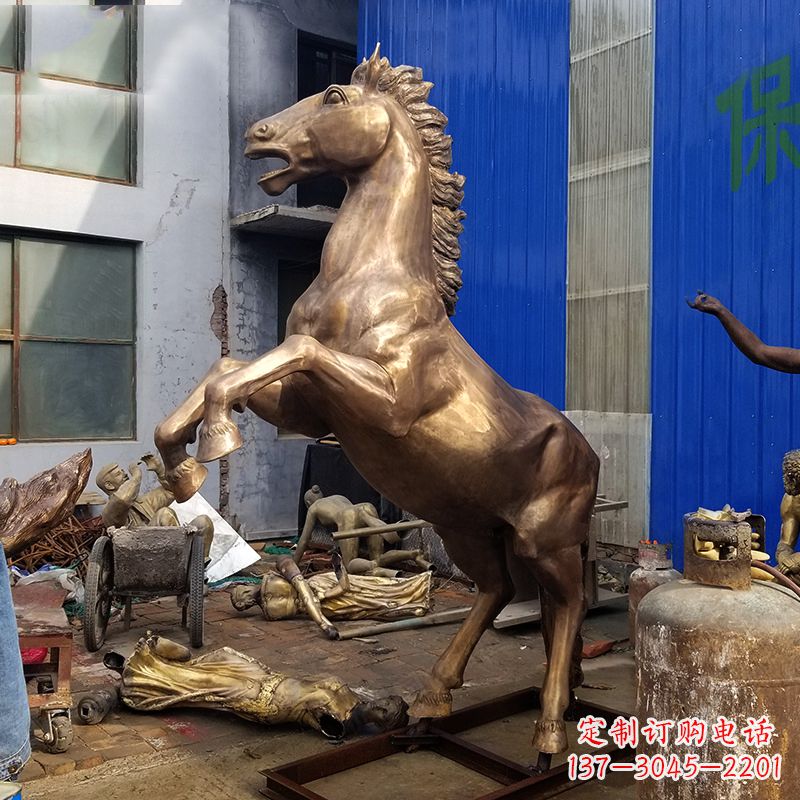 广州黄铜马儿雕塑