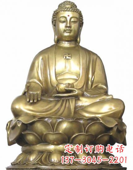 广州黄铜如来佛塑像