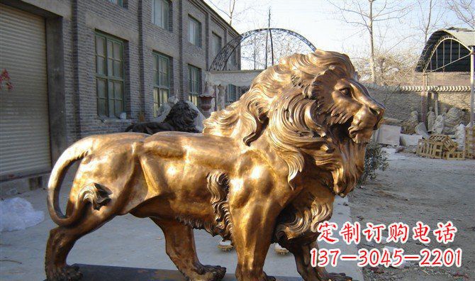 广州黄铜西洋狮子铜雕