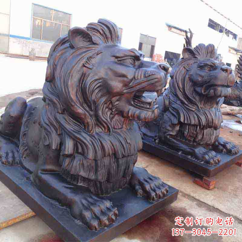 广州中领雕塑打造精致的狮子雕塑