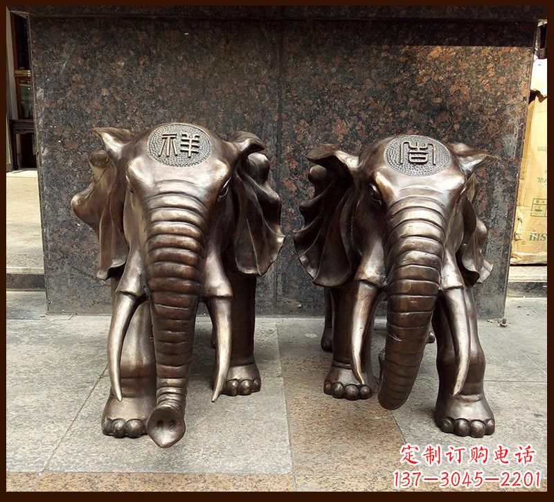 广州传承文化铸就完美雕塑——吉祥大象铜雕