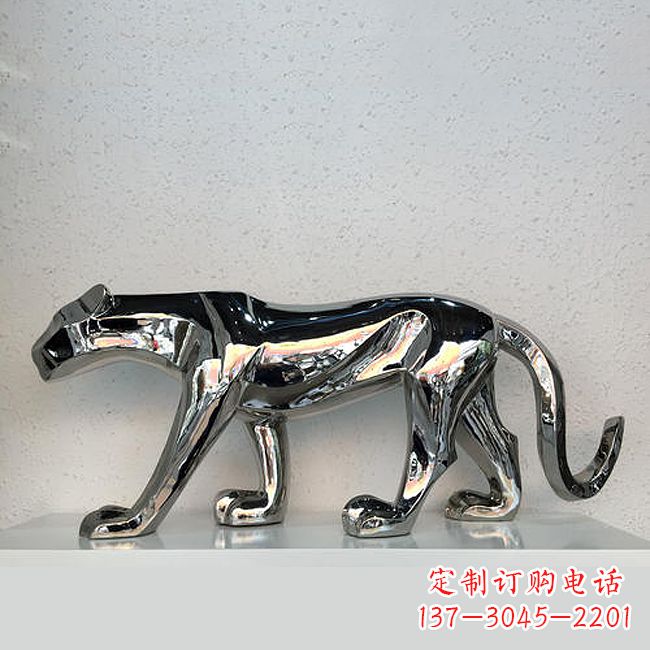 广州杰出的不锈钢金钱豹雕塑
