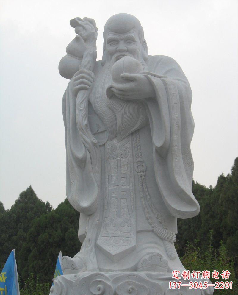 广州景区大理石老寿星雕塑