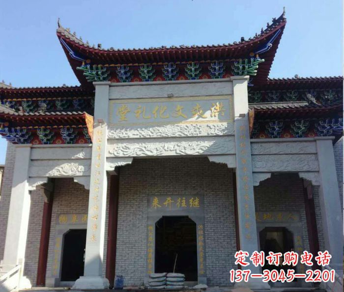 广州景区三门石雕牌楼,精美绝伦的艺术之作